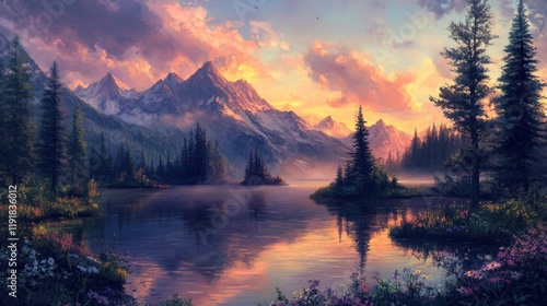 Sunset Serenity in the Mountains