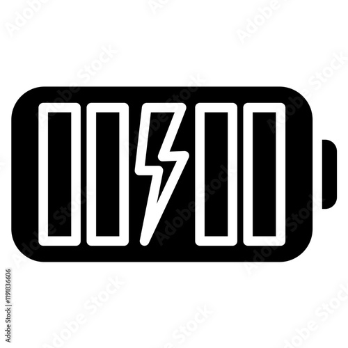 Batteries Icon Black Style