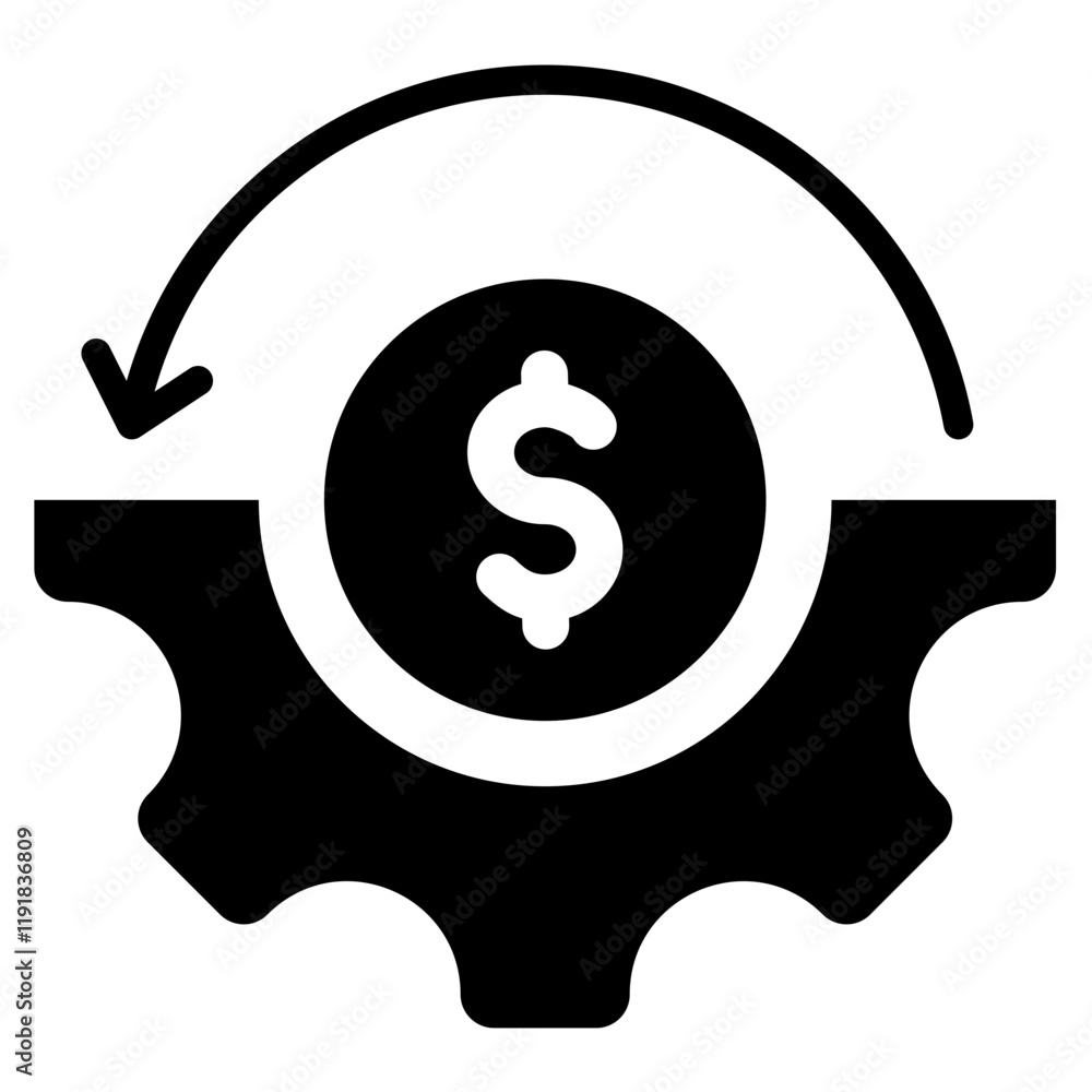 Asset Management Icon Black Style Asset Management Icon Black Style