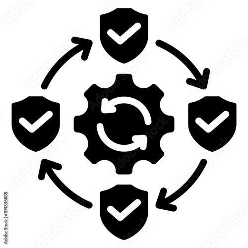 System Resilience Icon Black Style