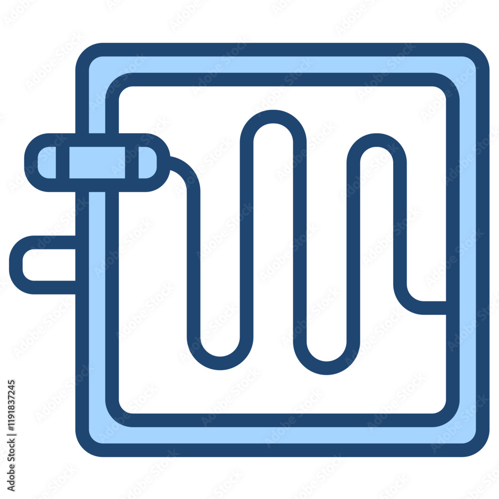 Fuel Cell Icon Lineal Blue Style Fuel Cell Icon Lineal Blue Style
