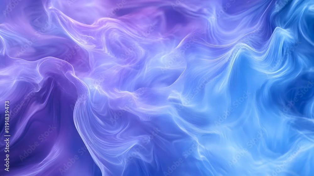 Obraz premium Abstract Blue and Purple Swirling Wave Design