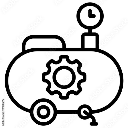 Compressor Unit Icon Lineal Syle