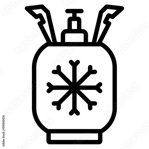 Refrigerant Type Icon Lineal Syle