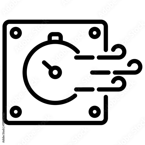 Ventilation Rate Icon Lineal Syle