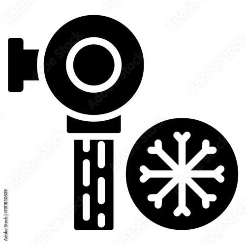 Refrigerant Line Icon Black Style
