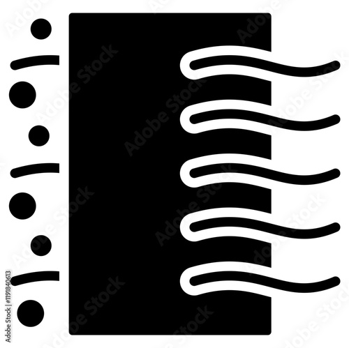 Air Filter Icon Black Style