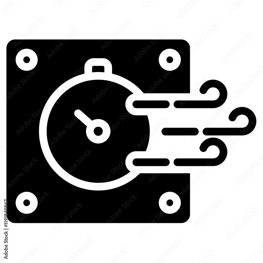 Ventilation Rate Icon Black Style Ventilation Rate Icon Black Style