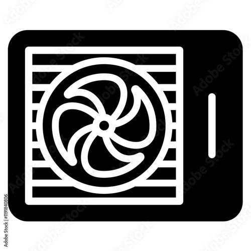 Condenser Unit Icon Black Style
