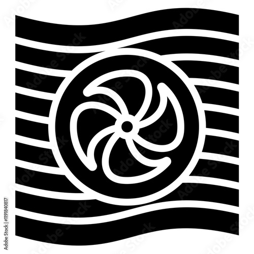 Variable Airflow Icon Black Style