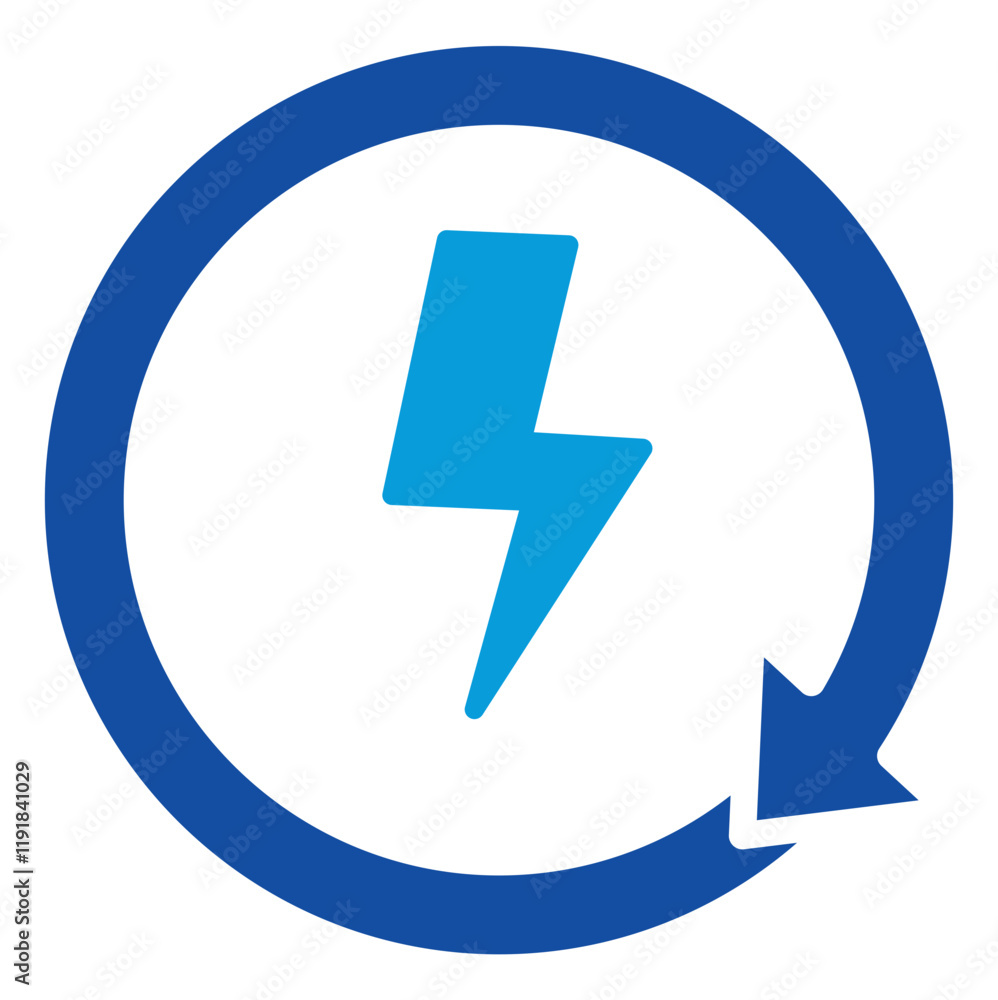 Energy Recovery Icon Dual Tone Color Style Energy Recovery Icon Dual Tone Color Style