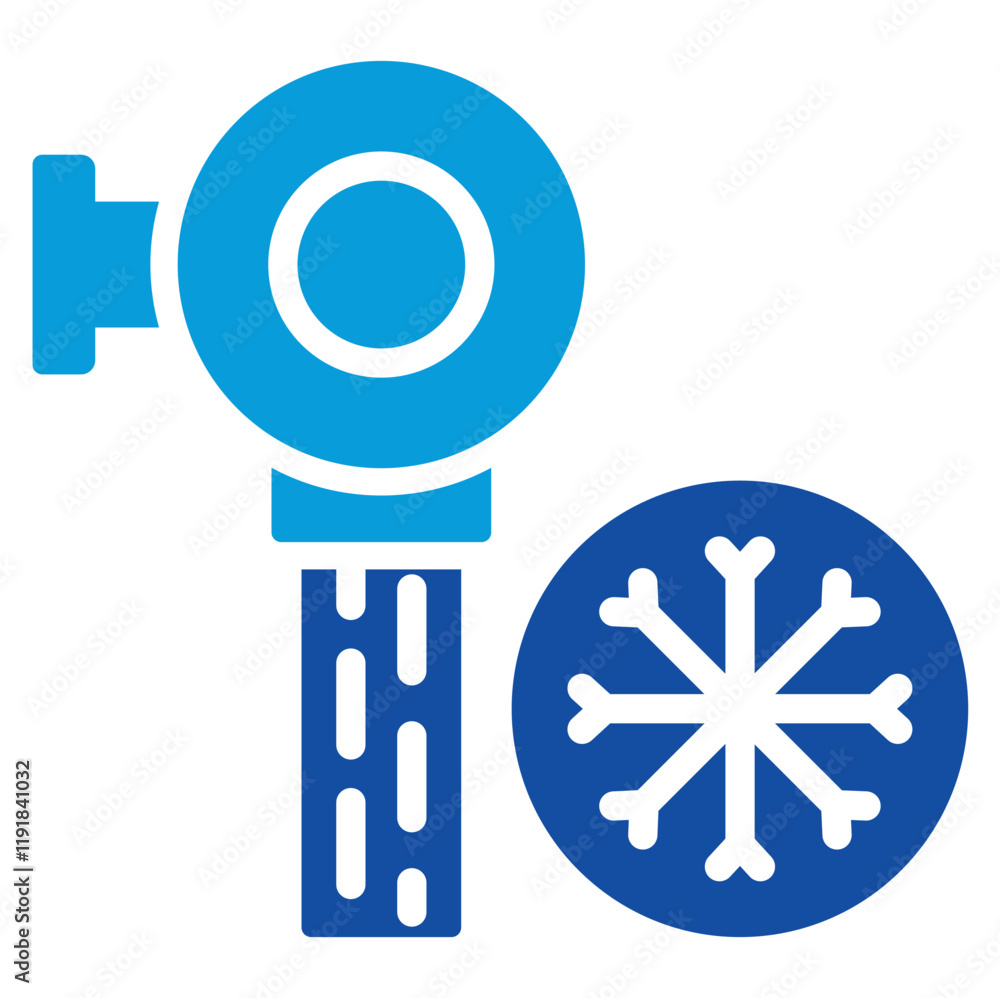 Refrigerant Line Icon Dual Tone Color Style Refrigerant Line Icon Dual Tone Color Style