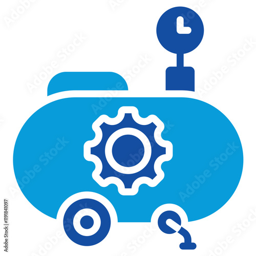 Compressor Unit Icon Dual Tone Color Style