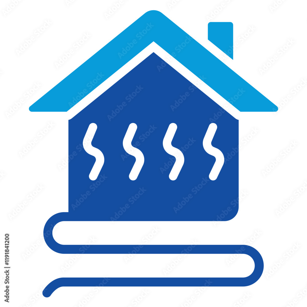 Radiant Heating Icon Dual Tone Color Style Radiant Heating Icon Dual Tone Color Style