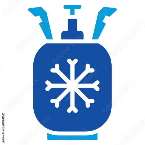 Refrigerant Type Icon Dual Tone Color Style