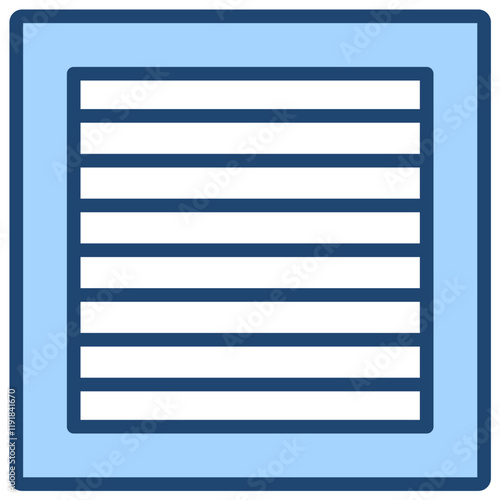 Air Grilles Icon Lineal Blue Style