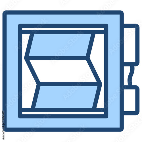 Dampers Operation Icon Lineal Blue Style