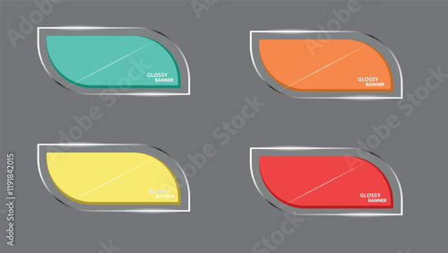 Digital callout titles set. Futuristic textboxes templates, frame boxes with text sample. Flat vector illustration for presentation or infographics content concepts