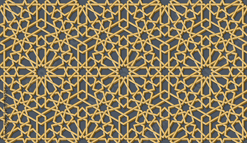 Seamless geometric pattern in authentic arabian style.