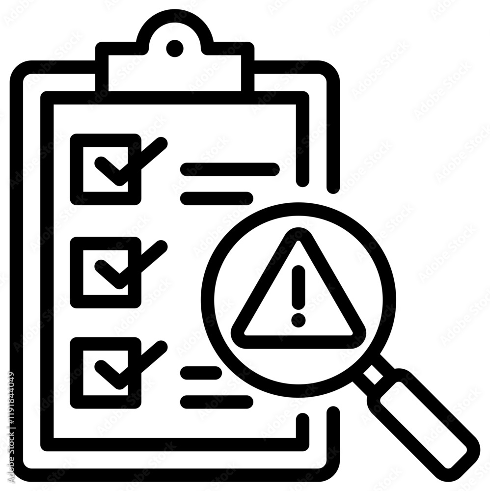 Hazard Identification Icon Lineal Syle Hazard Identification Icon Lineal Syle