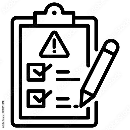 Risk Assessment Icon Lineal Syle