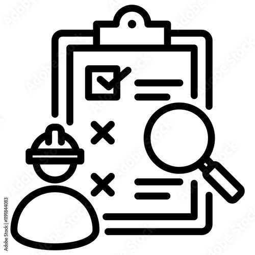 Workplace Inspection Icon Lineal Syle