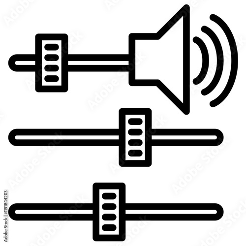 Noise Control Icon Lineal Syle