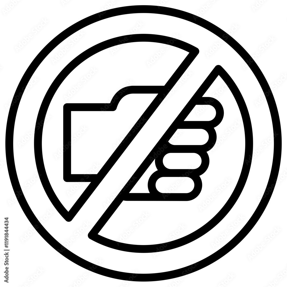 Workplace Violence Prevention Icon Lineal Syle Workplace Violence Prevention Icon Lineal Syle