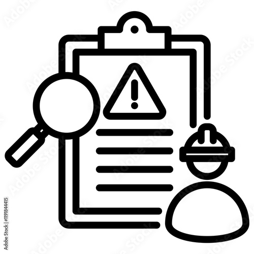 Job Hazard Analysis Icon Lineal Syle