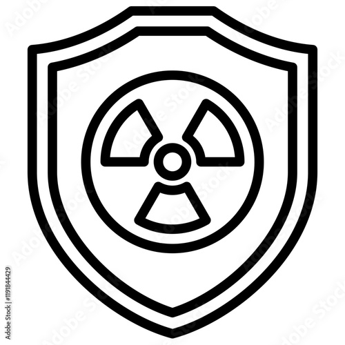 Radiation Safety Icon Lineal Syle