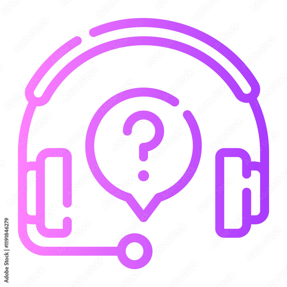 call center service gradient icon call center service gradient icon