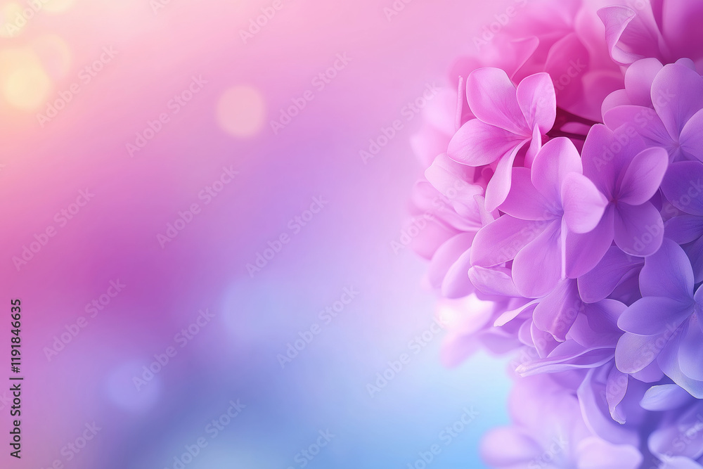Beautiful purple flowers with soft colorful background in spring morning atmosphere Beautiful purple flowers with soft colorful background in spring morning atmosphere