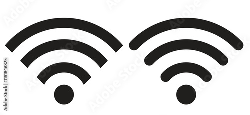 Icon wifi signal. Wireless internet symbol. Set of sign for connect of network. Bar of satellites for mobile, radio, computer. Hotspot, strength electronic wave from antenna for communication. Vector