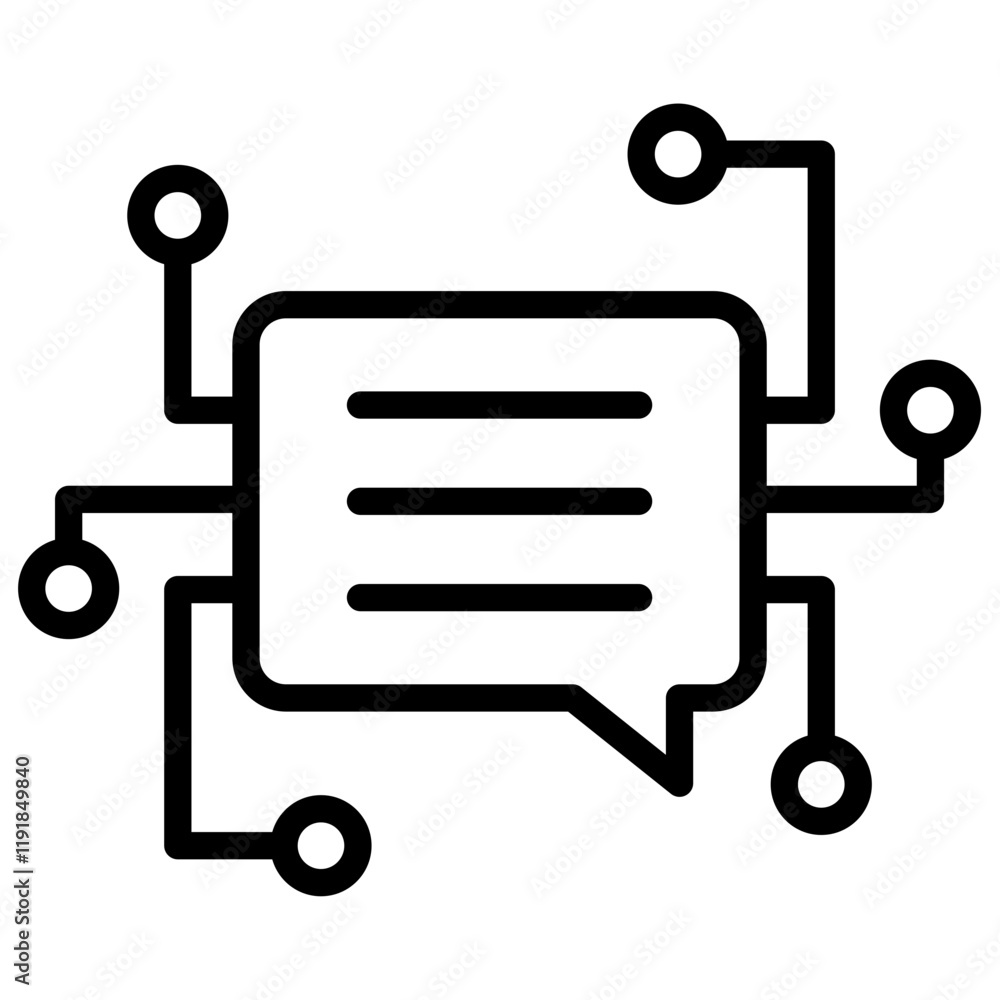Communication Protocol Icon Lineal Syle Communication Protocol Icon Lineal Syle