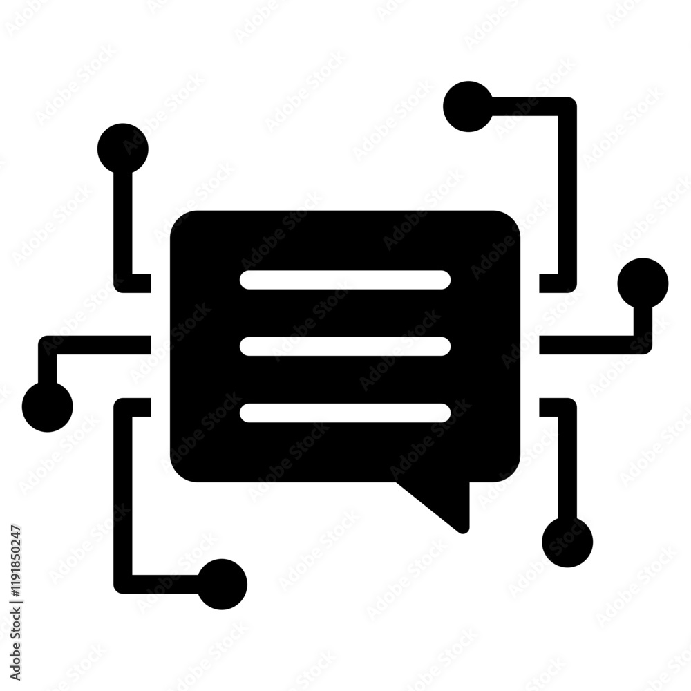 Communication Protocol Icon Black Style Communication Protocol Icon Black Style