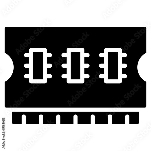 Memory Register Icon Black Style