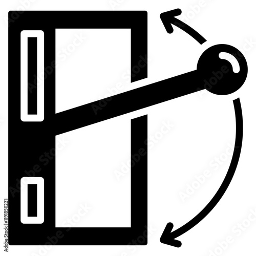 Control Lever Icon Black Style