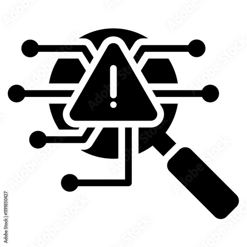 Fault Detection Icon Black Style