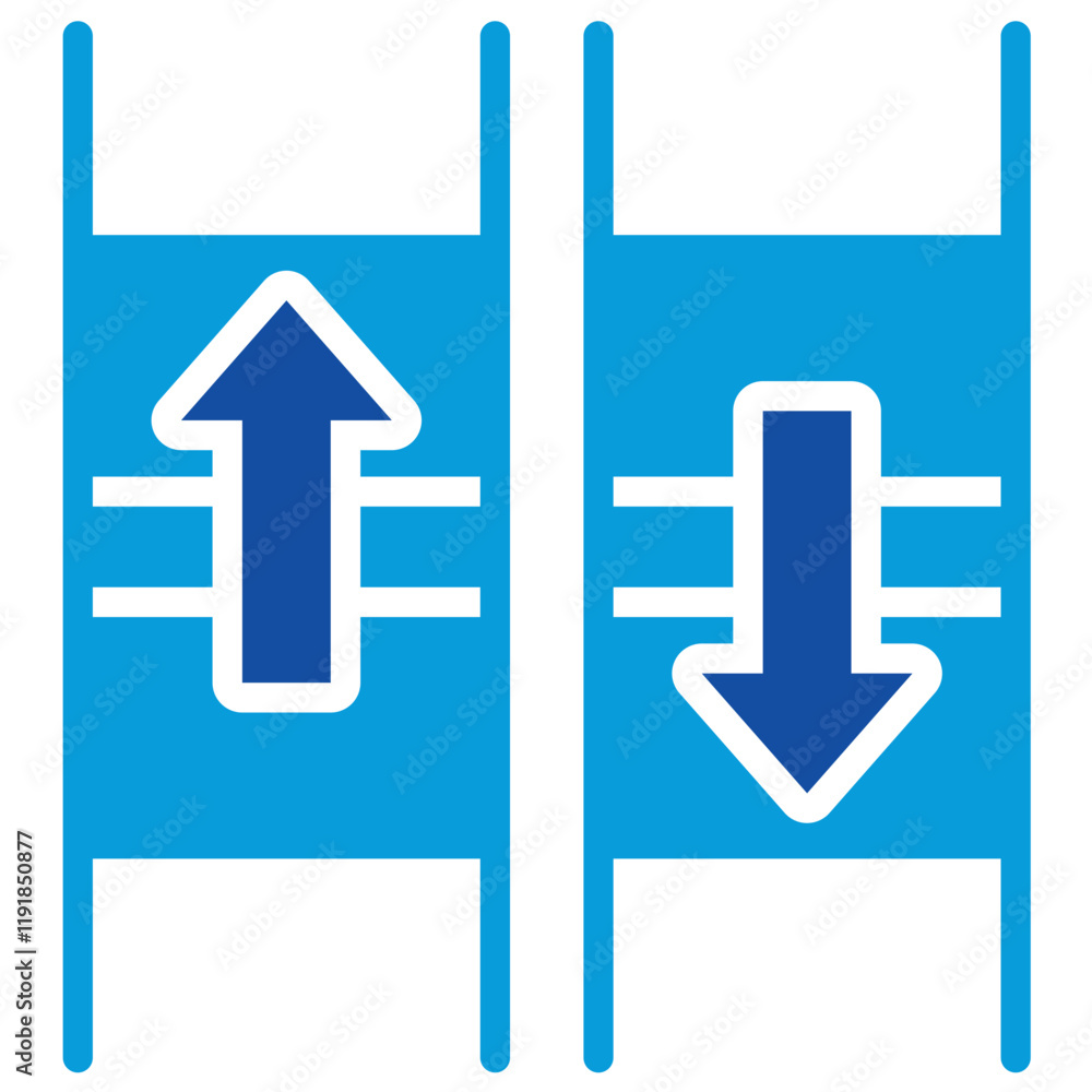 Ladder Diagram Icon Dual Tone Color Style Ladder Diagram Icon Dual Tone Color Style