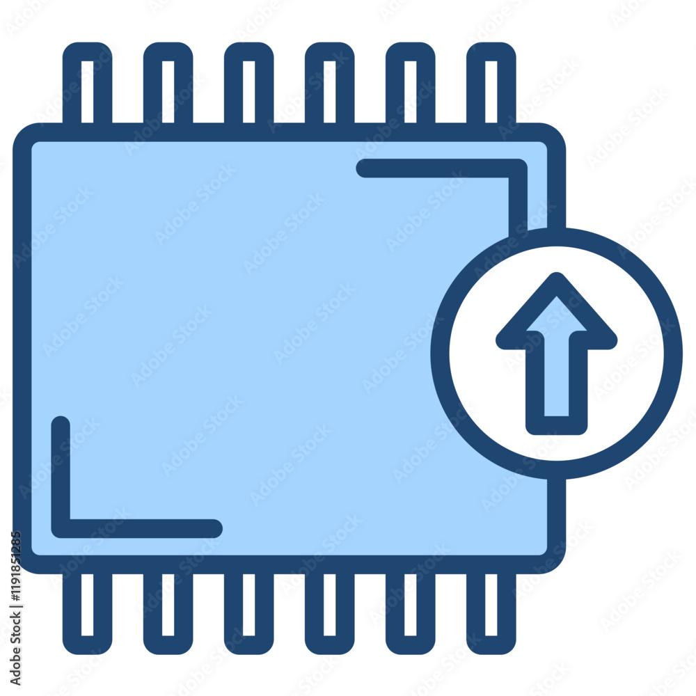 Obraz premium Firmware Update Icon Lineal Blue Style