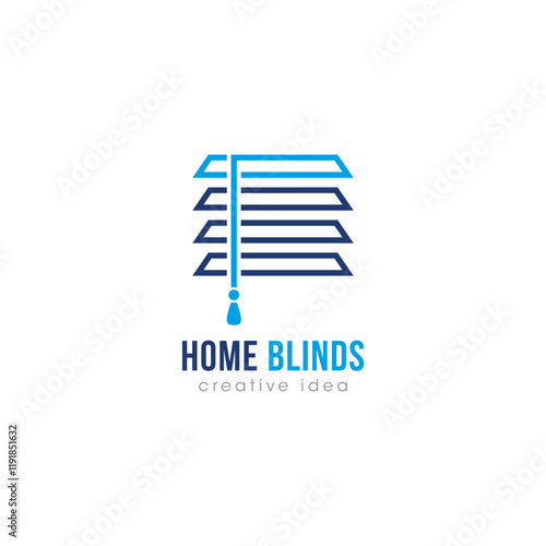 Creative Home Blinds Concept Logo Design Template