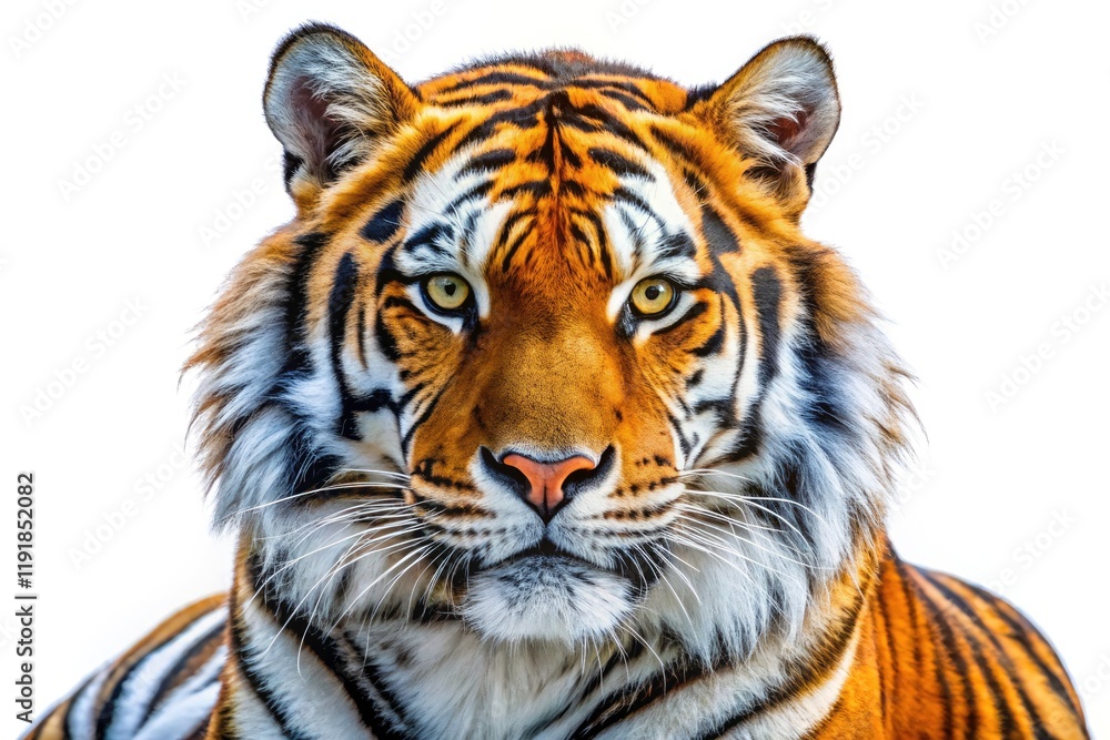 Fototapeta premium Majestic Bengal Tiger Portrait, Wildlife Photography, Big Cat Image, Wild Animal Photo, Striped Tiger, Jungle Cat, Powerful Predator