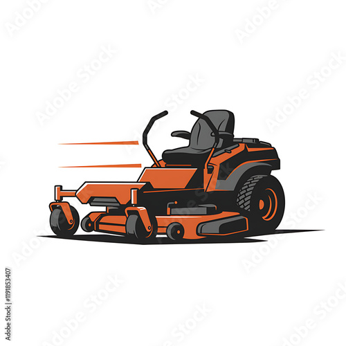 Zero Turn Lawn Mower Lawn Care Logo