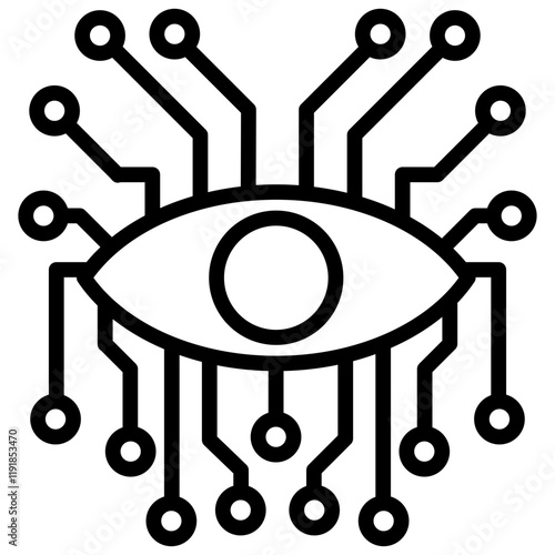 Robotic Vision Icon Lineal Syle