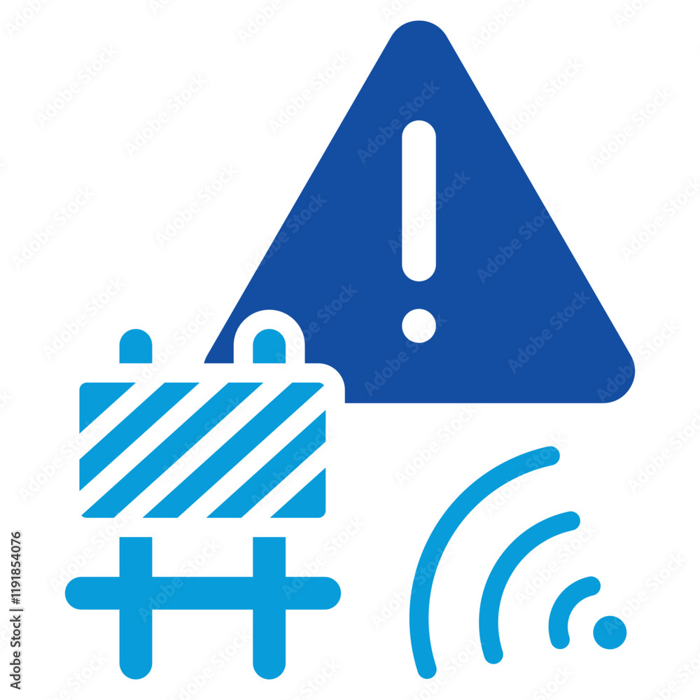 Obstacle Detection Icon Dual Tone Color Style Obstacle Detection Icon Dual Tone Color Style