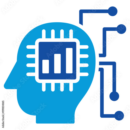 Ai Driven Decision Icon Dual Tone Color Style