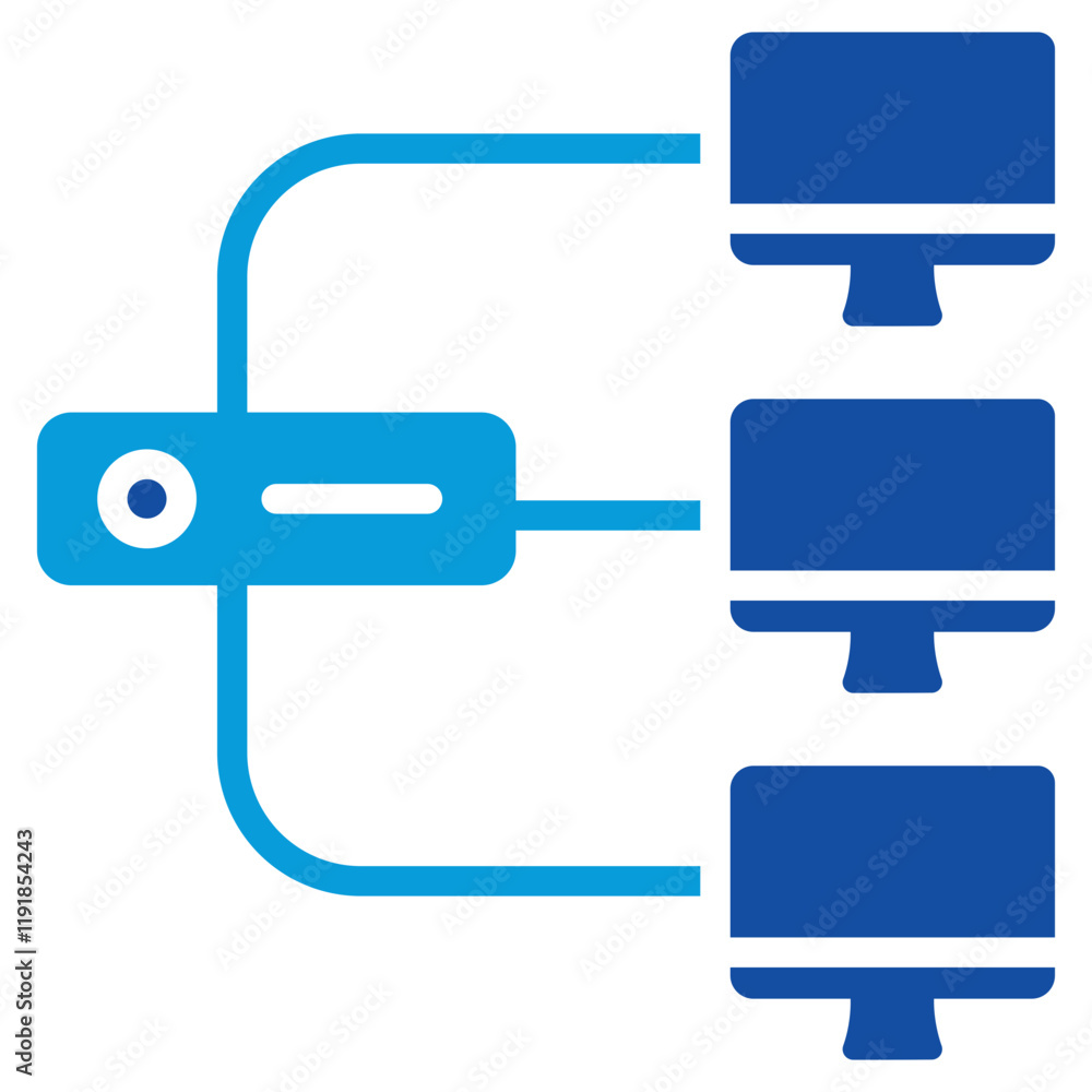 Load Balancing Icon Dual Tone Color Style Load Balancing Icon Dual Tone Color Style