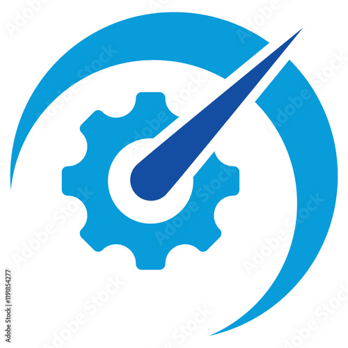 High-Speed Machine Icon Dual Tone Color Style