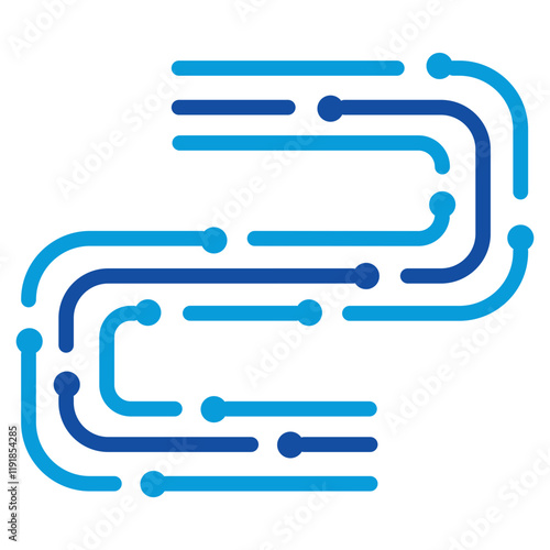 Intelligent Routing Icon Dual Tone Color Style