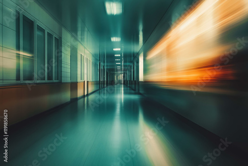 Wallpaper Mural Blurred movement in the emergency room of a hospital Torontodigital.ca